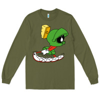 Army Green marvin the martian Long Sleeve Tee - linhVisuals
