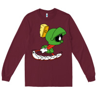 Burgundy marvin the martian Long Sleeve Tee - linhVisuals
