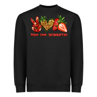Black peace love strawberries Heavyweight Sweatshirt - Jasminsmagicworld
