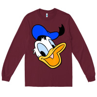 Burgundy donal duck Long Sleeve Tee - linhVisuals