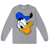 Heather Grey donal duck Long Sleeve Tee - linhVisuals