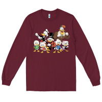 Burgundy happy amazing ducktales Long Sleeve Tee - linhVisuals