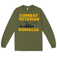 Army Green combat veteran mogadishu somalia Long Sleeve Tee - linhVisuals