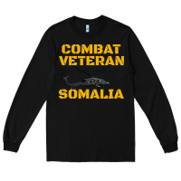 Black combat veteran mogadishu somalia Long Sleeve Tee - linhVisuals