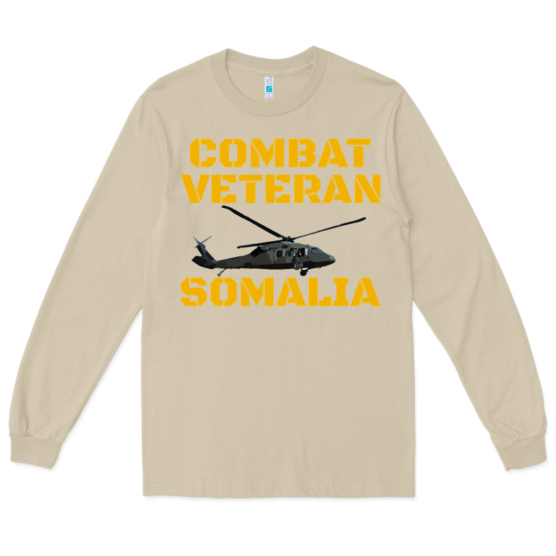 Combat Veteran Mogadishu Somalia Long Sleeve Tee by linhVisuals | Teevron