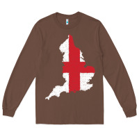 Chestnut england Flag Map Drawing Line Art Long Sleeve Tee - linhVisuals