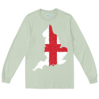 Matcha england Flag Map Drawing Line Art Long Sleeve Tee - linhVisuals