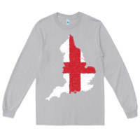 Moon Dust england Flag Map Drawing Line Art Long Sleeve Tee - linhVisuals