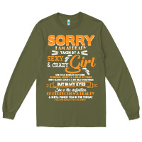 Army Green birthday t  shirt sorry i'm already taken by sexy crazy girl october b Long Sleeve Tee - linhVisuals