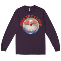 Plum bozo the clown vintage style faded design ,  bozo Long Sleeve Tee - linhVisuals