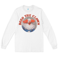White bozo the clown vintage style faded design ,  bozo Long Sleeve Tee - linhVisuals