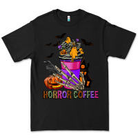 Black Horror Coffee Premium Tee - FaDigitalArtStudio