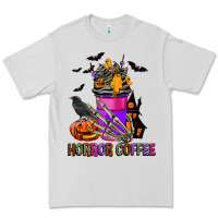 Dove Grey Horror Coffee Premium Tee - FaDigitalArtStudio