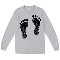 Moon Dust 70's footprints   footprint Long Sleeve Tee - linhVisuals