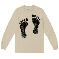 Mushroom 70's footprints   footprint Long Sleeve Tee - linhVisuals