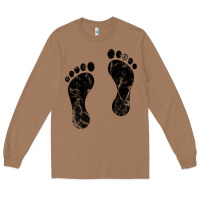 Toasted Coconut 70's footprints   footprint Long Sleeve Tee - linhVisuals