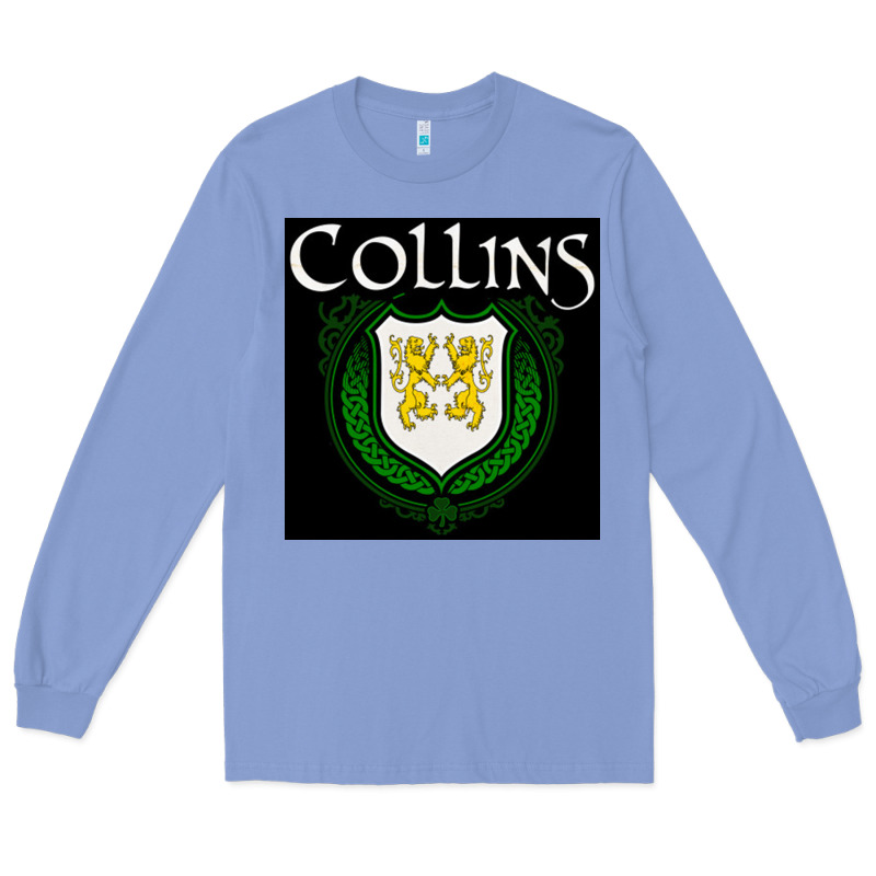 Collins Family Irish Coat Of Arms Long Sleeve Tee by linhVisuals | Teevron