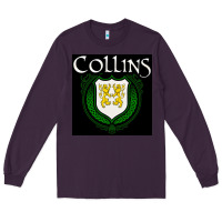 Plum collins family irish coat of arms Long Sleeve Tee - linhVisuals