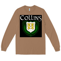 Toasted Coconut collins family irish coat of arms Long Sleeve Tee - linhVisuals
