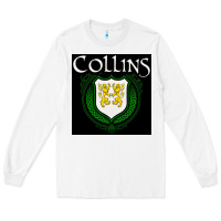 White collins family irish coat of arms Long Sleeve Tee - linhVisuals