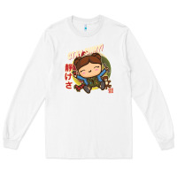 White kaylee kawaii Long Sleeve Tee - linhVisuals
