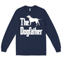 Navy the dogfather Long Sleeve Tee - linhVisuals