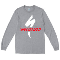 Heather Grey Specialized Bikes Bicycle Long Sleeve Tee - linhVisuals