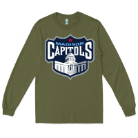Army Green madison capitols Long Sleeve Tee - linhVisuals
