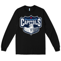 Black madison capitols Long Sleeve Tee - linhVisuals