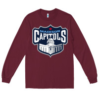 Burgundy madison capitols Long Sleeve Tee - linhVisuals