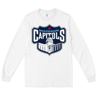 White madison capitols Long Sleeve Tee - linhVisuals