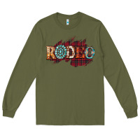 Army Green Rodeo Christmas Long Sleeve Tee - CowhideDigitalArt