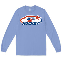 Colony Blue usa hockey Long Sleeve Tee - linhVisuals