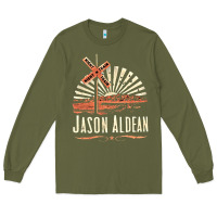 Army Green Jason Aldean Long Sleeve Tee - linhVisuals