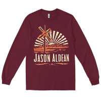 Burgundy Jason Aldean Long Sleeve Tee - linhVisuals