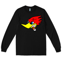 Black woody woodpecker tshirt Long Sleeve Tee - linhVisuals