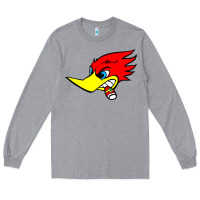 Heather Grey woody woodpecker tshirt Long Sleeve Tee - linhVisuals