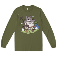 Army Green totorooo tshirt Long Sleeve Tee - linhVisuals