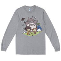 Heather Grey totorooo tshirt Long Sleeve Tee - linhVisuals