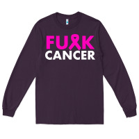 Plum fck cancer Long Sleeve Tee - linhVisuals
