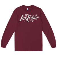 Burgundy inktober t shirt Long Sleeve Tee - linhVisuals