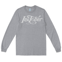 Heather Grey inktober t shirt Long Sleeve Tee - linhVisuals