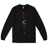 Black Maldives Map Flag Drawing Line Art Long Sleeve Tee - linhVisuals