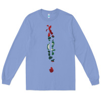Colony Blue Maldives Map Flag Drawing Line Art Long Sleeve Tee - linhVisuals