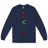 Navy Maldives Map Flag Drawing Line Art Long Sleeve Tee - linhVisuals