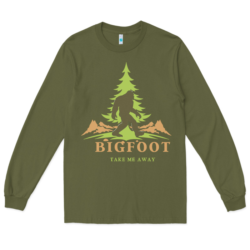 Bigfoot T  Shirt Bigfoot Take Me Away T  Shirt Long Sleeve Tee by linhVisuals | Teevron