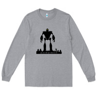 Heather Grey iron giant Long Sleeve Tee - linhVisuals