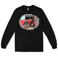 Black tractor t  shirt tractor t  shirt Long Sleeve Tee - linhVisuals