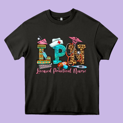 Licensed Practical Nurse Heavy Core Tee Designed By Oliviacreatesart