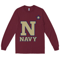 Burgundy navy midshipmen Long Sleeve Tee - linhVisuals